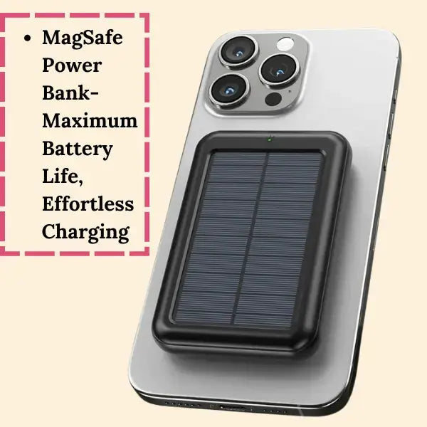 Magnetic Portable Charger with Solar Power Bank for iPhone Fumu