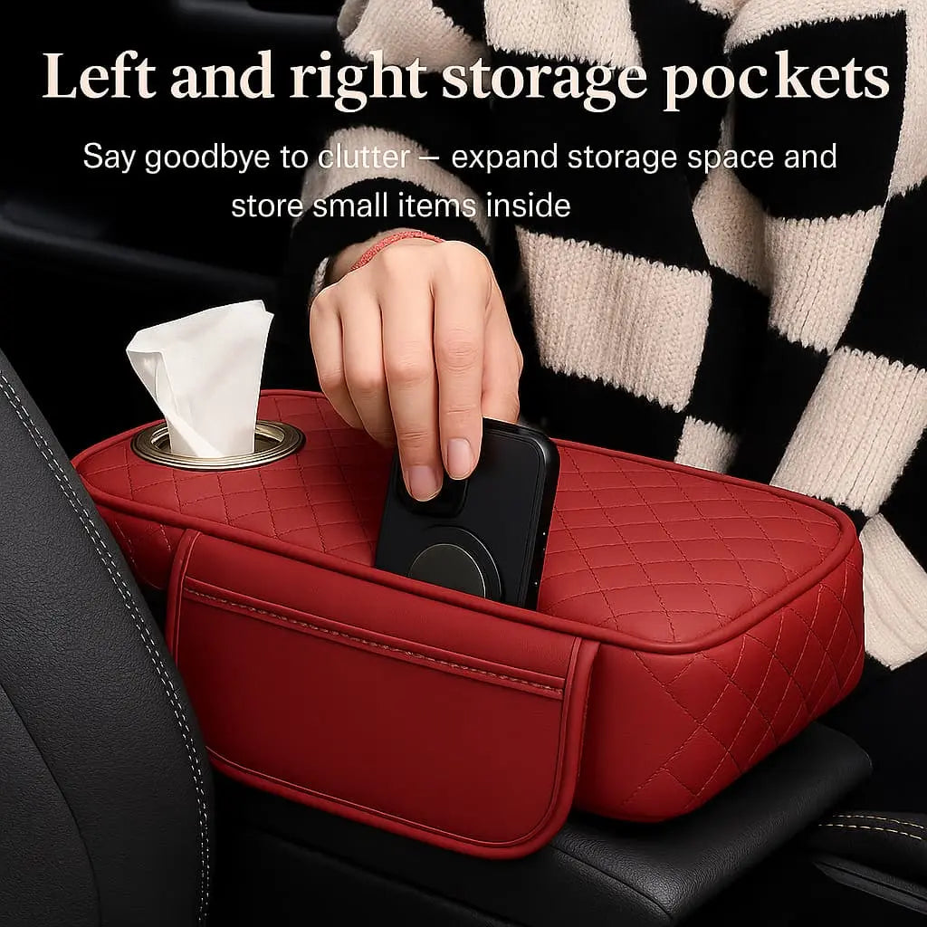 NeatNest™ 3-in-1 Car Armrest Organizer – Tissue Holder, Storage Bag & Mat in One lovelifeC