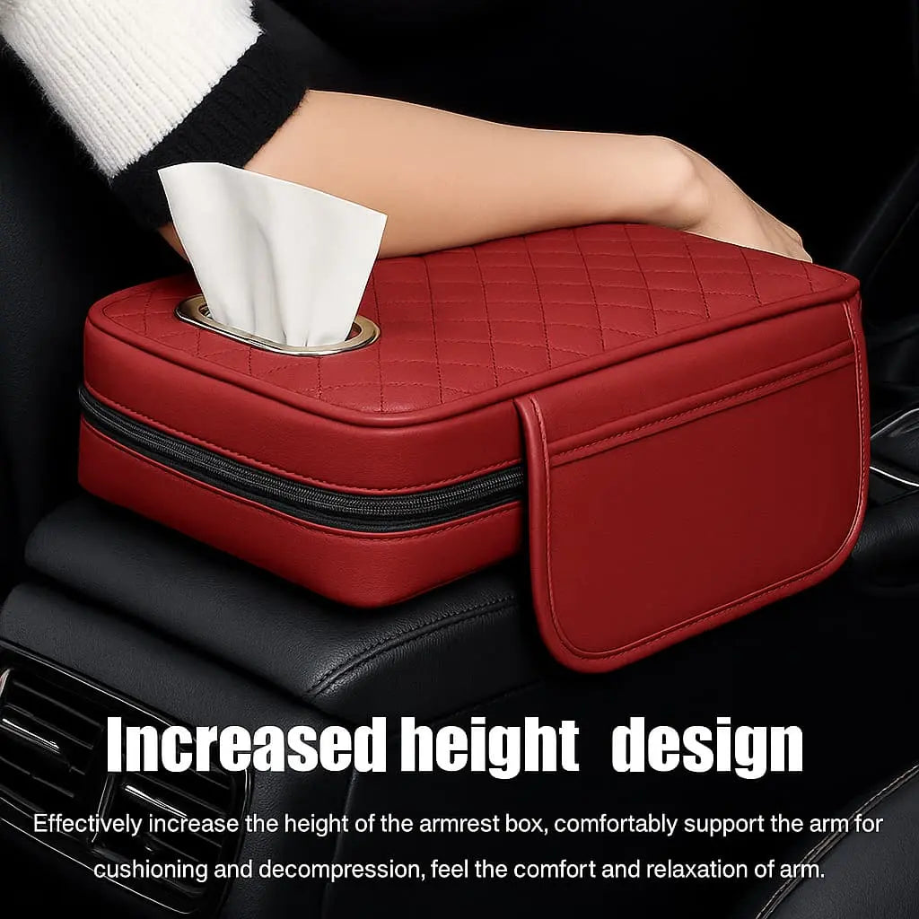 NeatNest™ 3-in-1 Car Armrest Organizer – Tissue Holder, Storage Bag & Mat in One lovelifeC