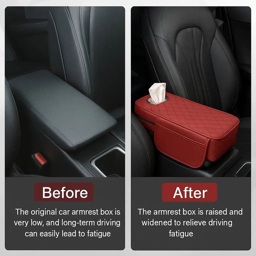 NeatNest™ 3-in-1 Car Armrest Organizer – Tissue Holder, Storage Bag & Mat in One lovelifeC
