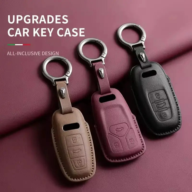 Car Key Case for Audi A3 A4 B9 A6 A7 Q5 Q8 – Remote Key Cover & Protection Pouch - Fumulogo name