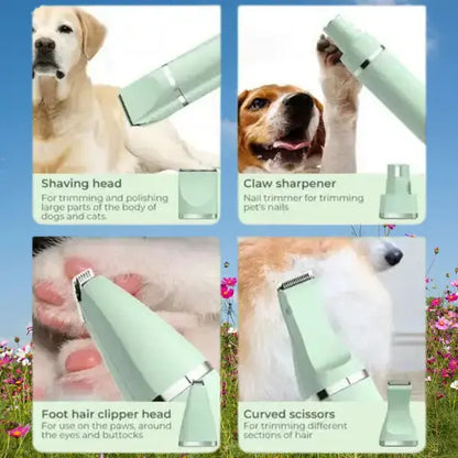4-in-1 electric pet grooming kit, electric scissors, shaver trimmer, rechargeable My Shop 