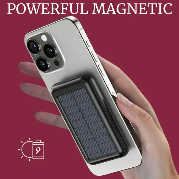 Magnetic Portable Charger with Solar Power Bank for iPhone Fumu  