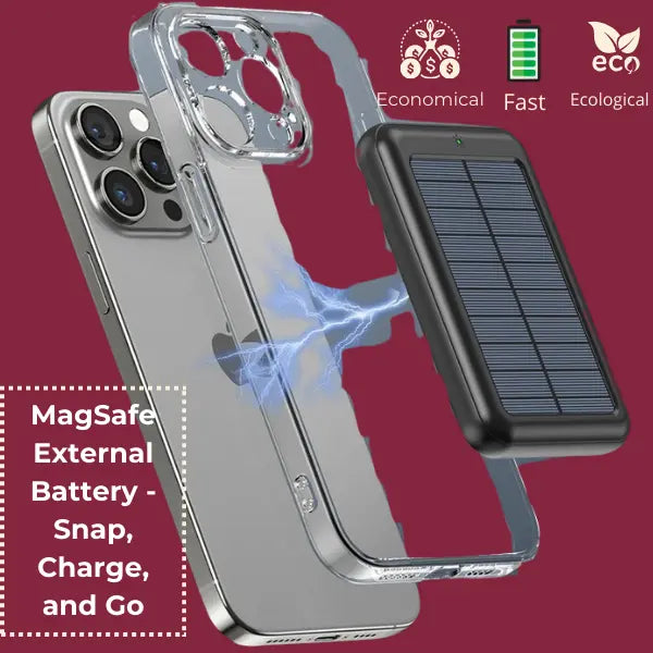 Rabrand Magnetic Charger Portable Charger Power Bank Phone Solar Charger Solar Power Bank for iPhone Power Bank Fast Charging Portable Power Bank Portable Phone Charger iPhone Wireless Charger Mein Shop 